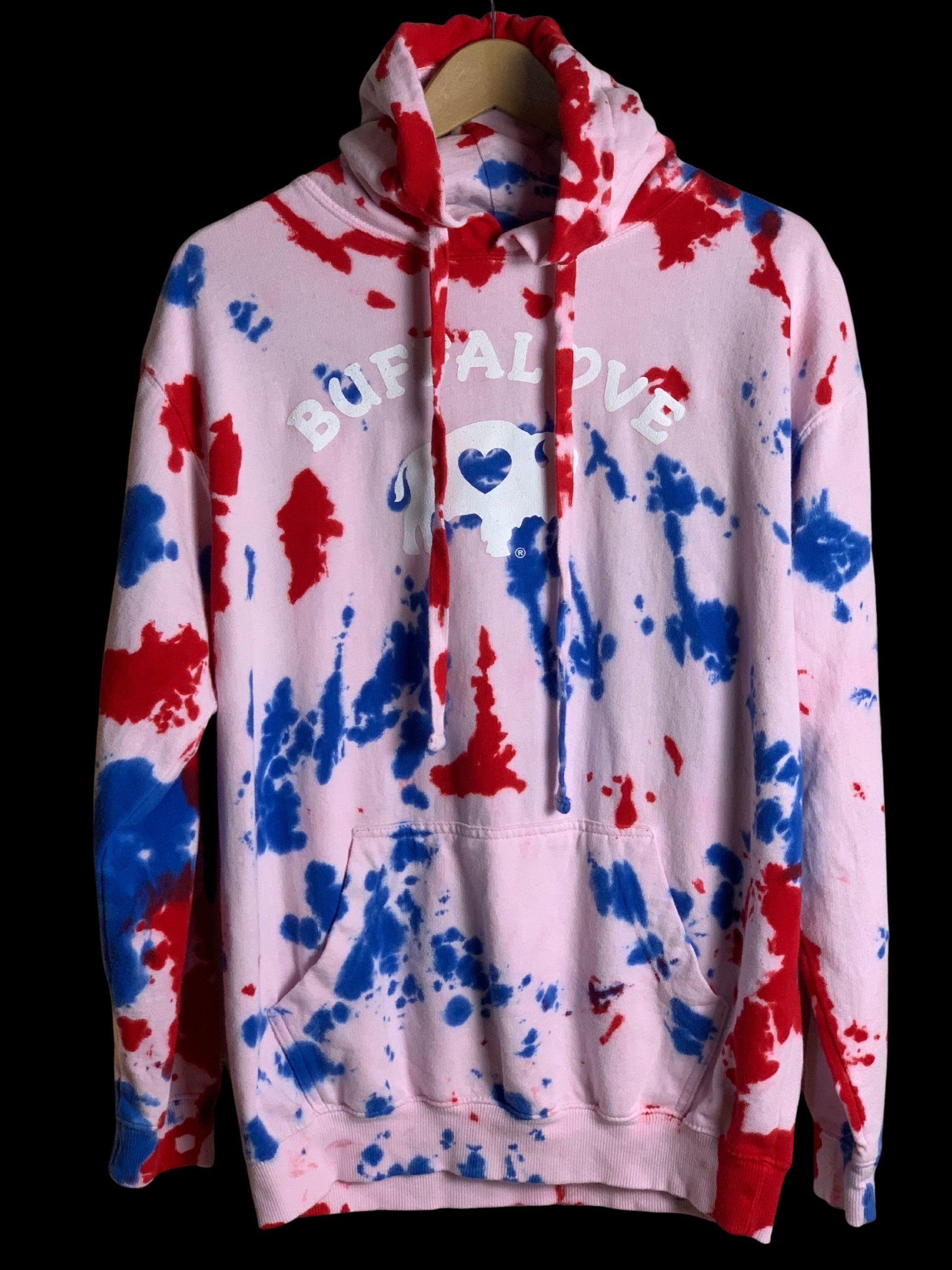 BUFFALOVE UNISEX Tie Dye Hoodie - NEW - Large