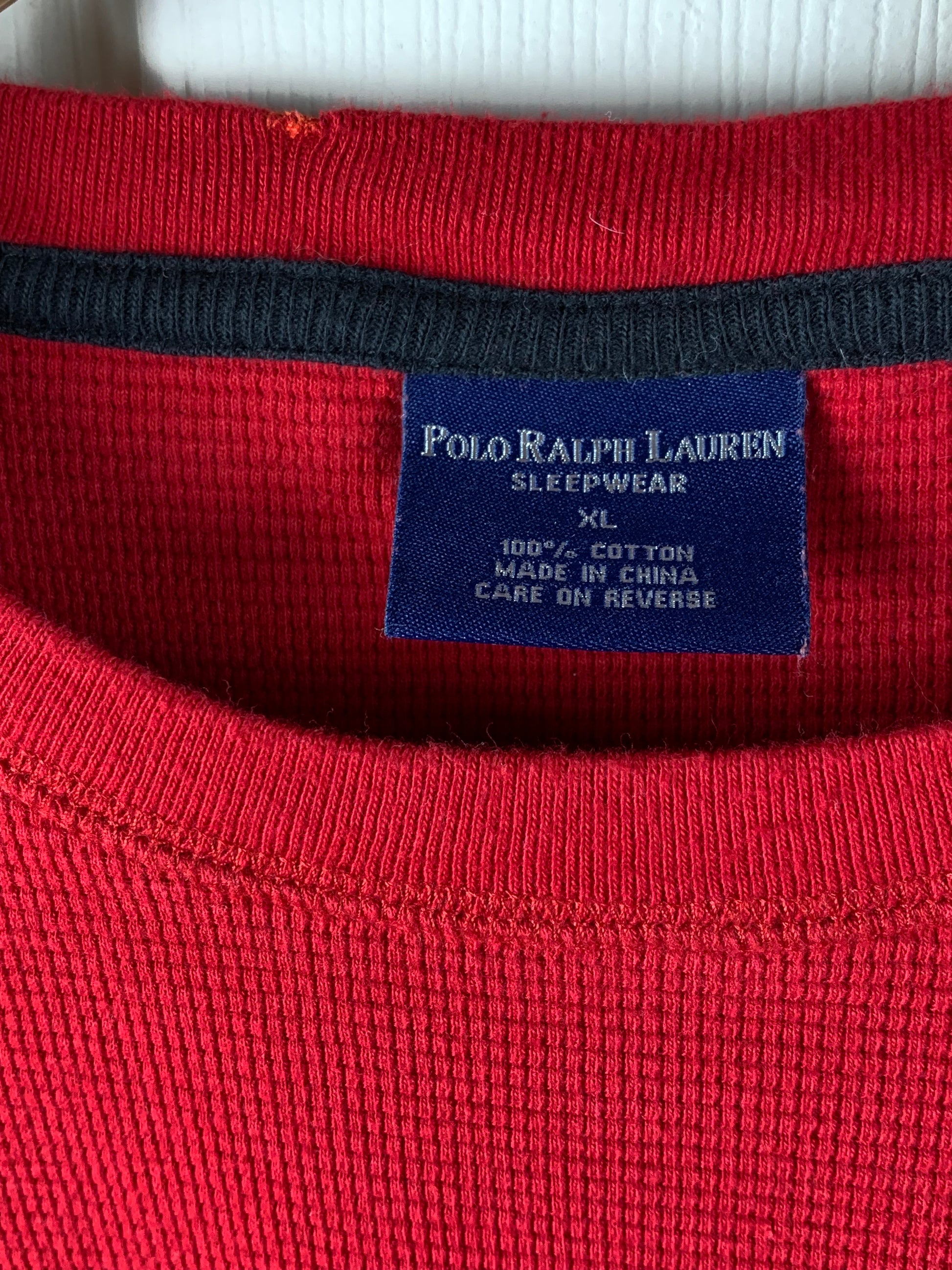 Polo Ralph Lauren Men's Long Sleeve Red Polo Shirt - Pre-Owned - XL