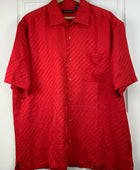 Jhane Barnes Men's Red Short Sleeve Shirt - NEW - XL / TG