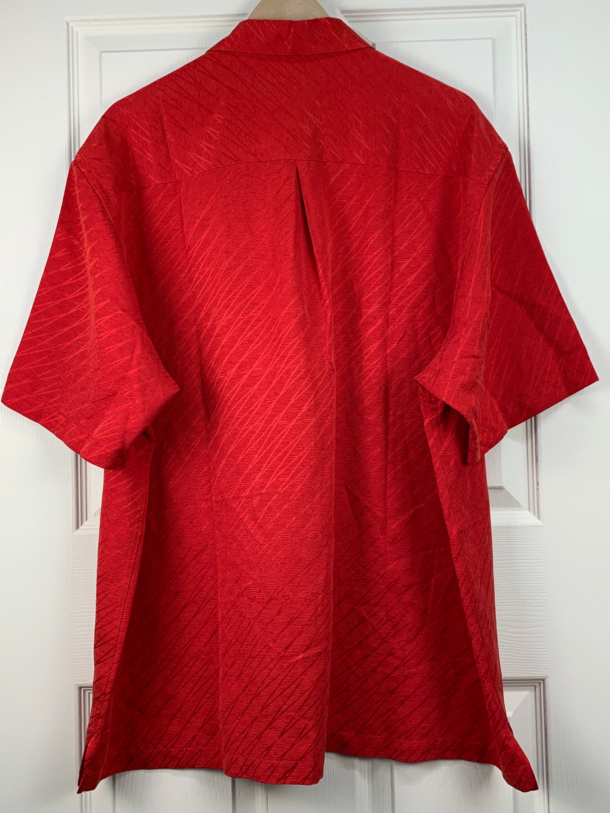 Jhane Barnes Men's Red Short Sleeve Shirt - NEW - XL / TG