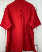 Jhane Barnes Men's Red Short Sleeve Shirt - NEW - XL / TG