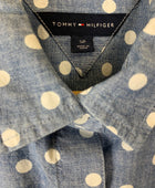 Tommy Hilfiger Women's Polka Dot Jean Shirt - Excellent Condition - Small / Petite