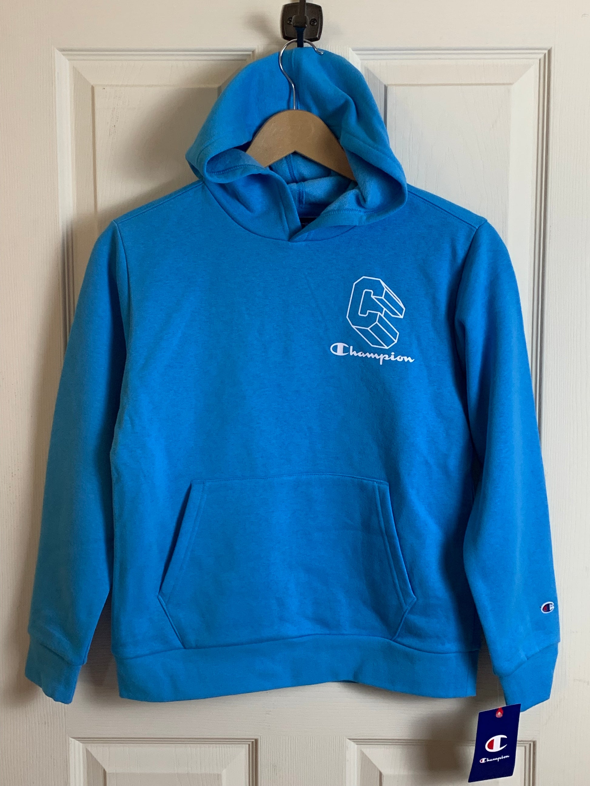 Champion Kids Light Blue Hoodie - NEW - Medium