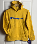 Champion Kids Yellow Long Sleeved Hoodie - NEW - Large