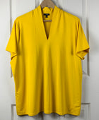 Talbots Women's Short Sleeve Yellow Shirt - Pre-Owned - 2X