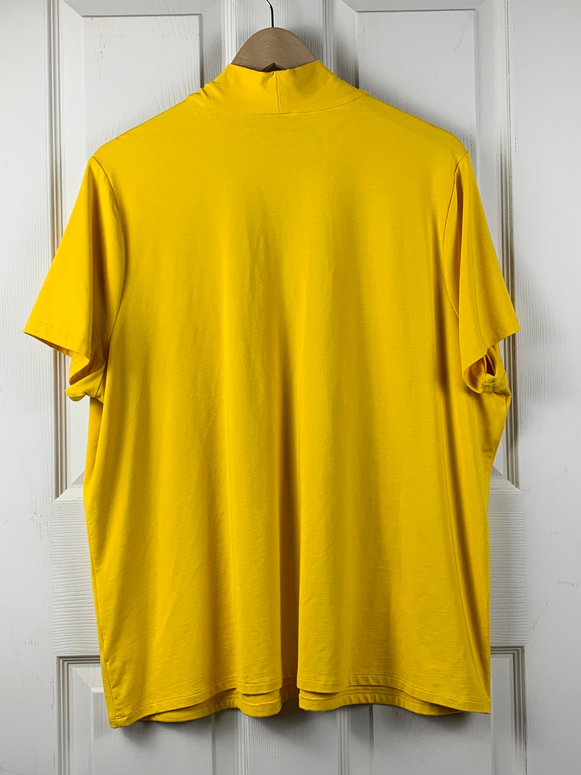 Talbots Women's Short Sleeve Yellow Shirt - Pre-Owned - 2X