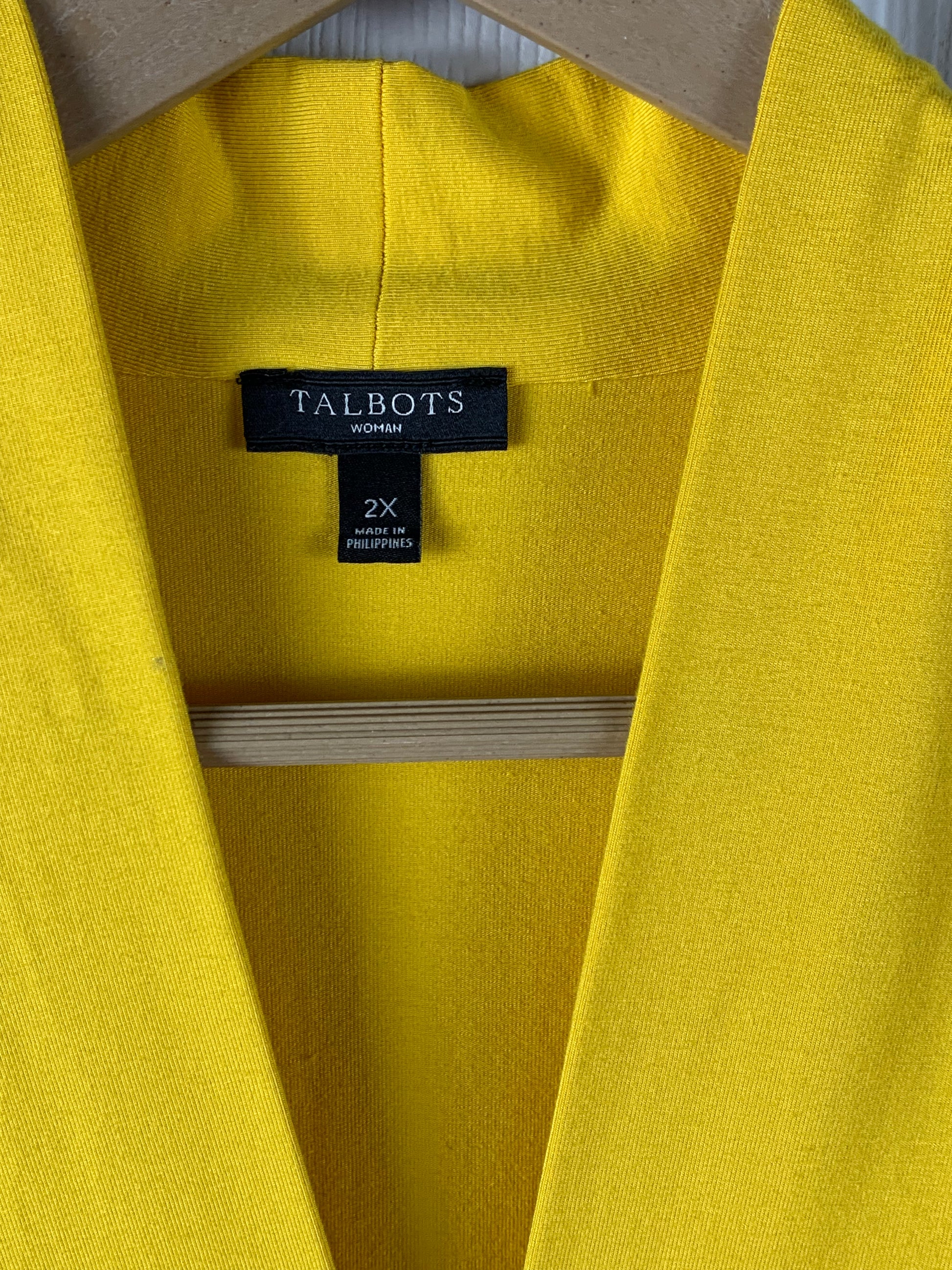 Talbots Women's Short Sleeve Yellow Shirt - Pre-Owned - 2X